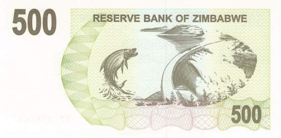 500 Dollars Zimbabwe p.43 2006